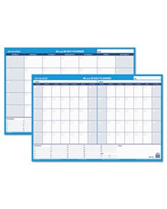 AAGPM23328 30/60-DAY UNDATED HORIZONTAL ERASABLE WALL PLANNER, 36 X 24, WHITE/BLUE,