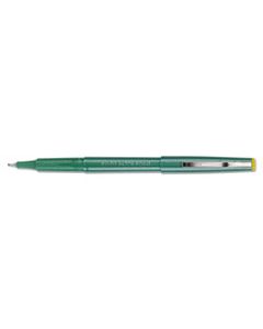 PIL11010 RAZOR POINT STICK POROUS POINT MARKER PEN, 0.3MM, GREEN INK/BARREL, DOZEN