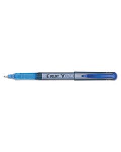 PIL11021 V RAZOR POINT LIQUID INK STICK MARKER PEN, 0.5MM, BLUE INK, GRAY BARREL, DOZEN