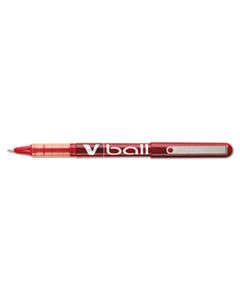PIL35202 VBALL LIQUID INK STICK ROLLER BALL PEN, 0.5MM, RED INK/BARREL, DOZEN