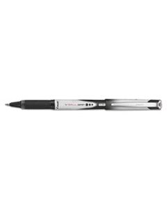 PIL35470 VBALL GRIP LIQUID INK STICK ROLLER BALL PEN, 0.5MM, BLACK INK, BLACK/WHITE BARREL, DOZEN