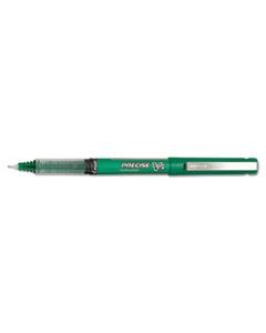 PIL25104 PRECISE V5 STICK ROLLER BALL PEN, EXTRA-FINE 0.5MM, GREEN INK/BARREL, DOZEN