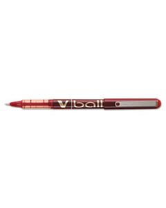 PIL35114 VBALL LIQUID INK STICK ROLLER BALL PEN, FINE 0.7MM, RED INK/BARREL, DOZEN