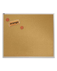 QRTECKA404 NATURAL CORK BULLETIN BOARD, 48 X 48, ANODIZED ALUMINUM FRAME