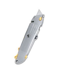 BOS10499BX QUICK-CHANGE UTILITY KNIFE W/RETRACTABLE BLADE & TWINE CUTTER, GRAY