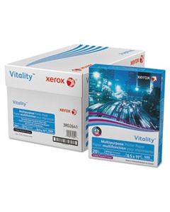 XER3R02641 VITALITY MULTIPURPOSE PRINT PAPER, 92 BRIGHT, 3-HOLE, 20LB, 8.5 X 11, 500 SHEETS/REAM, 10 REAMS/CARTON