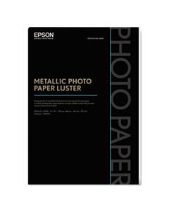 EPSS045597 PROFESSIONAL MEDIA METALLIC LUSTER PHOTO PAPER, 5.5 MIL, 13 X 19, WHITE, 25/PACK