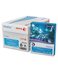 XER3R06296 VITALITY 30% RECYCLED MULTIPURPOSE PAPER, 92 BRIGHT, 20LB, 8.5 X 11, WHITE, 500/REAM