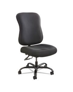SAF3590BL OPTIMUS HIGH BACK BIG AND TALL CHAIR, FABRIC UPHOLSTERY, SUPPORTS UP TO 400 LBS., BLACK SEAT/BLACK BACK, BLACK BASE