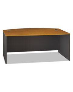 BSHWC72446 SERIES C COLLECTION 72W BOW FRONT DESK SHELL, 71.13W X 36.13D X 29.88H, NATURAL CHERRY