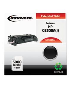 IVRE505AJ REMANUFACTURED CE505A (05AJ) EXTENDED-YIELD TONER, 5000 PAGE-YIELD, BLACK