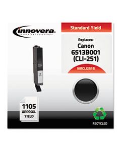 IVRCLI251B REMANUFACTURED 6513B001 (CLI-251) INK, 1105 PAGE-YIELD, BLACK