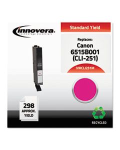 IVRCLI251M REMANUFACTURED 6515B001 (CLI-251) INK, 298 PAGE-YIELD, MAGENTA