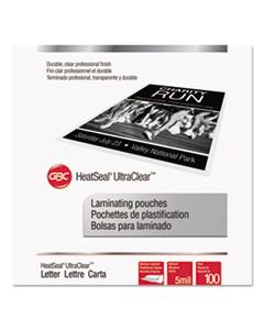 GBC3200654 ULTRACLEAR THERMAL LAMINATING POUCHES, 5 MIL, 9" X 11.5", GLOSS CLEAR, 100/BOX