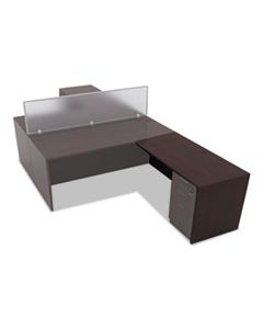 ALEVA354824MY ALERA VALENCIA SERIES REVERSIBLE RETURN/BRIDGE SHELL, 47 1/4W X 23 5/8D X 29 1/2H, MAHOGANY