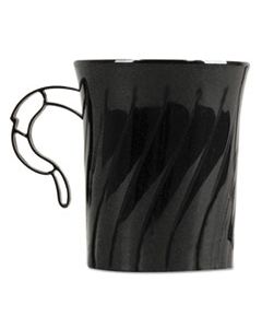 WNACWM8192BK CLASSICWARE PLASTIC MUGS, 8 OZ., BLACK, 8/PACK