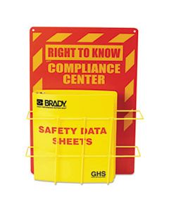 LMTH121370 SDS COMPLIANCE CENTER, 14W X 4.5D X 20H, YELLOW/RED