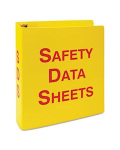 LMTHZRS642 GHS SDS BINDER, 3 RINGS, 2.5" CAPACITY, 11 X 8.5, YELLOW/RED
