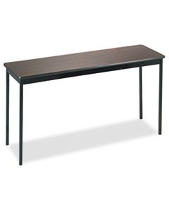 BRKUT1860WA UTILITY TABLE, RECTANGULAR, 60W X 18D X 30H, WALNUT/BLACK