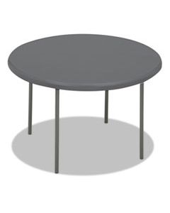 ICE65247 INDESTRUCTABLES TOO 1200 SERIES RESIN FOLDING TABLE, 48 DIA X 29H, CHARCOAL