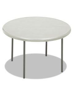 ICE65243 INDESTRUCTABLES TOO 1200 SERIES RESIN FOLDING TABLE, 48 DIA X 29H, PLATINUM