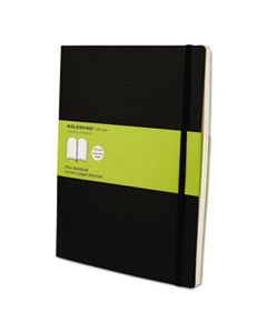 HBGMSX17 CLASSIC SOFTCOVER NOTEBOOK, 1 SUBJECT, UNRULED, BLACK COVER, 10 X 7.5, 192 SHEETS