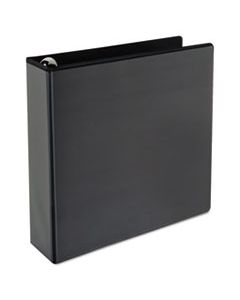 UNV30771 DELUXE EASY-TO-OPEN ROUND-RING VIEW BINDER, 3 RINGS, 2" CAPACITY, 11 X 8.5, BLACK