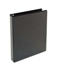 UNV30757 DELUXE EASY-TO-OPEN ROUND-RING VIEW BINDER, 3 RINGS, 1" CAPACITY, 11 X 8.5, BLACK
