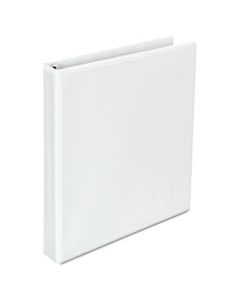 UNV30758 DELUXE EASY-TO-OPEN ROUND-RING VIEW BINDER, 3 RINGS, 1" CAPACITY, 11 X 8.5, WHITE