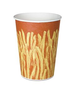 SCCGRS32 PAPER FRENCH FRY CUPS, 32OZ,YELLOW/BROWN FRY DESIGN, 500/CRTN