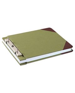 WLJ27827 CANVAS SECTIONAL STORAGE POST BINDER, 2 POSTS, 3" CAPACITY, 8.5 X 11, GREEN