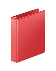 WLJ385341797 HEAVY-DUTY D-RING VIEW BINDER WITH EXTRA-DURABLE HINGE, 3 RINGS, 1.5" CAPACITY, 11 X 8.5, RED