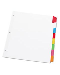 UNV20819 DELUXE WRITE-ON/ERASABLE TAB INDEX, 8-TAB, 11 X 8.5, WHITE, 1 SET