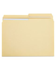 UNV16112 DOUBLE-PLY TOP TAB MANILA FILE FOLDERS, 1/2-CUT TABS, LETTER SIZE, 100/BOX