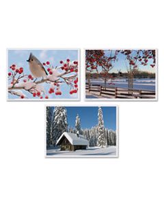 HFM702079 WINTER MULTI-PACK PLACEMATS, 10 X 14, THREE DIFFERENT SCENES, 1,000/CARTON