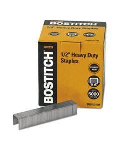 BOSSB35125M HEAVY-DUTY PREMIUM STAPLES, 0.5" LEG, 0.5" CROWN, STEEL, 5,000/BOX