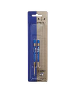 PAR1950364 REFILL FOR PARKER RETRACTABLE GEL INK ROLLER BALL PENS, MEDIUM POINT, BLUE INK, 2/PACK