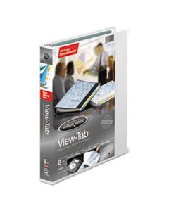 WLJ55094 VIEW-TAB PRESENTATION ROUND RING VIEW BINDER WITH TABS, 3 RINGS, 1" CAPACITY, 11 X 8.5, WHITE