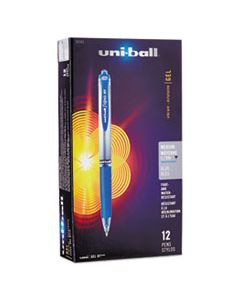 SAN65941 SIGNO RETRACTABLE GEL PEN, 0.7MM, BLUE INK, BLUE/METALLIC BARREL, DOZEN