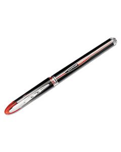 SAN69022 VISION ELITE STICK ROLLER BALL PEN, SUPER-FINE 0.5MM, RED INK, BLACK/RED BARREL