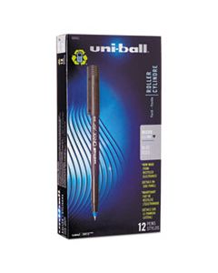SAN60041 ONYX STICK ROLLER BALL PEN, MICRO 0.5MM, BLUE INK, BLACK MATTE BARREL, DOZEN