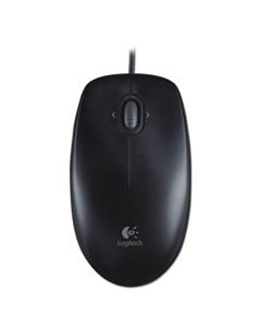 LOG910001601 M100 CORDED OPTICAL MOUSE, USB 2.0, LEFT/RIGHT HAND USE, BLACK
