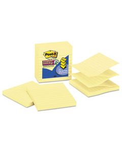 MMMR440YWSS POP-UP NOTES REFILL, LINED, 4 X 4, CANARY YELLOW, 90-SHEET, 5/PACK