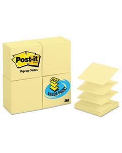 MMMR33024VAD ORIGINAL CANARY YELLOW POP-UP REFILL, 3 X 3, 100-SHEET, 24/PACK