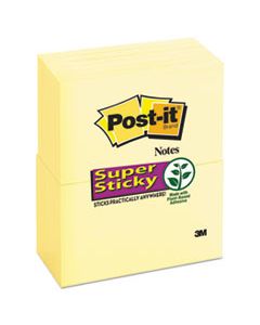 MMM65512SSCY CANARY YELLOW NOTE PADS, 3 X 5, 90-SHEET, 12/PACK