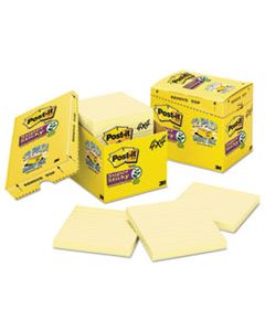 MMM67512SSCP CANARY YELLOW NOTE PADS, LINED, 4 X 4, 90-SHEET, 12/PACK
