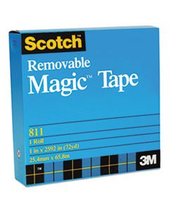 MMM811341296 REMOVABLE TAPE, 1" CORE, 0.75" X 36 YDS, TRANSPARENT