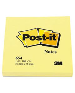 MMM654YW ORIGINAL PADS IN CANARY YELLOW, 3 X 3, 100-SHEET, 12/PACK