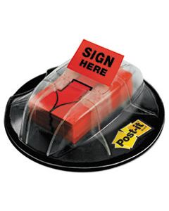 MMM680HVSHR HIGH VOLUME FLAG DISPENSER, "SIGN HERE", RED, 200 FLAGS/DISPENSER