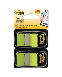 MMM680BG2 STANDARD PAGE FLAGS IN DISPENSER, BRIGHT GREEN, 100 FLAGS/DISPENSER